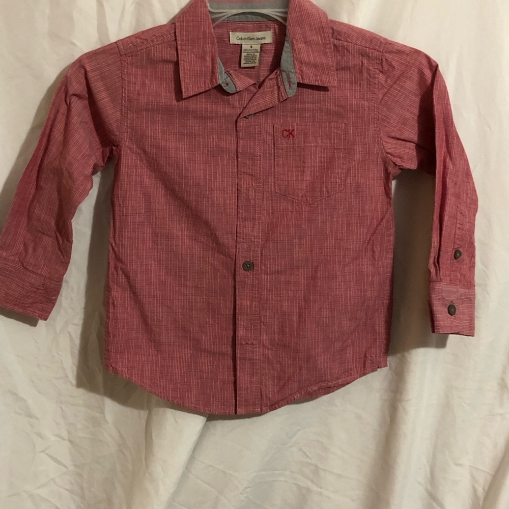 Calvin Klein Kids Red Button-Up Shirt